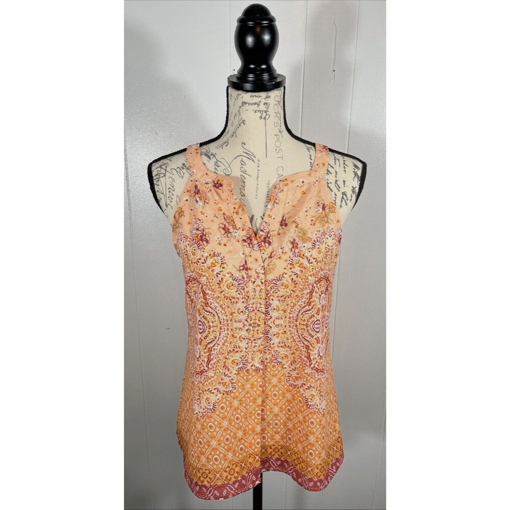 Sanctuary Women's Size Small Tank Tank Blouse Canyon Girl Collage India Style